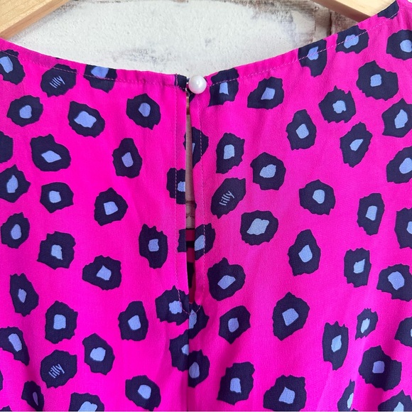 Lilly Pulitzer Pink Leopard Prink Silk Dune Tank Top Size medium - Picture 5 of 6